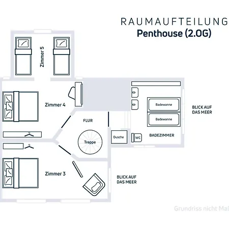 Apartamento Grosse Penthouse Mit Meerblick, Sonnenterrasse & Luxusbad Von 